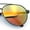Gunmetal - Orange Mirror, variant on Mens Racer Tear Drop Double Bridge Officer Police Style Metal Sunglasses All Black