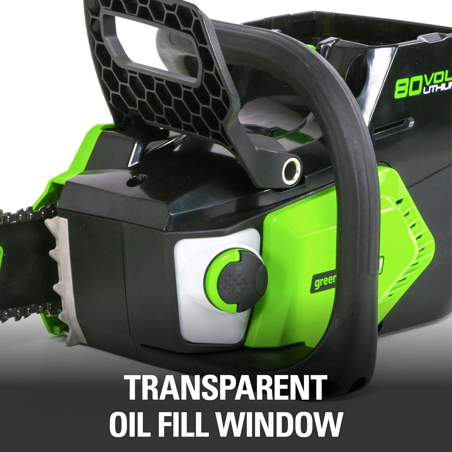 Greenworks 80V 16" Brushless Cordless Chainsaw Great For Tree Felling, Limbing, Pruning, and Firewood / 75+ Compatible Tools, Tool Only