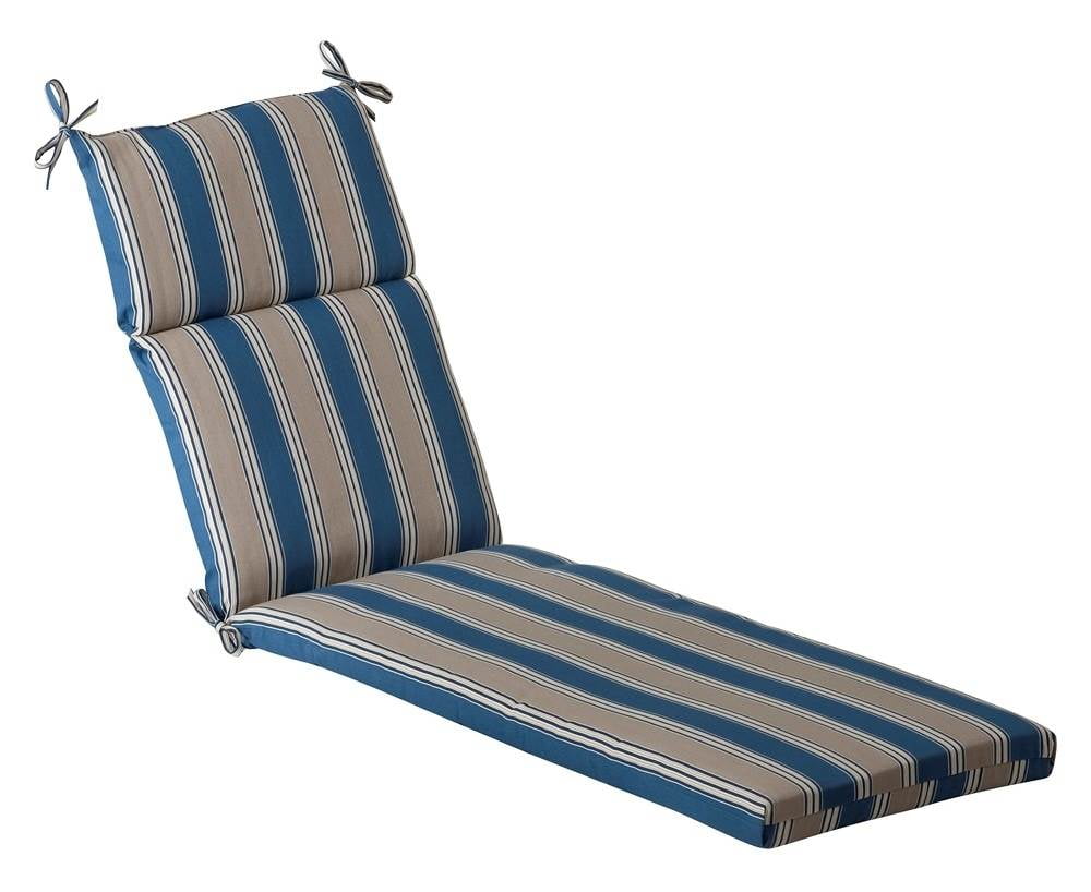 Outdoor Striped Chaise Lounge Cushion