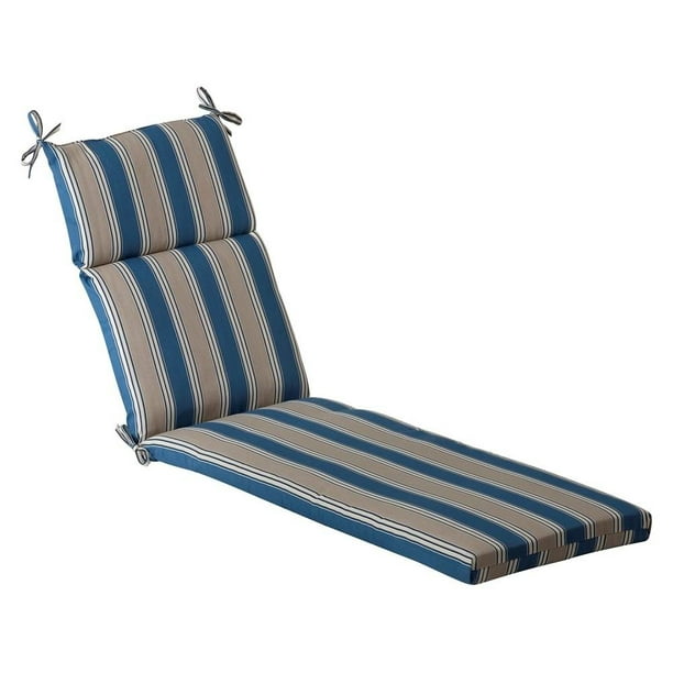 Outdoor Striped Chaise Lounge Cushion