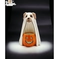 thumbnail image 3 of Ceramic Halloween Ghost Dog Pumpkin Tealight Holder 4 7/8" Gift, 3 of 4