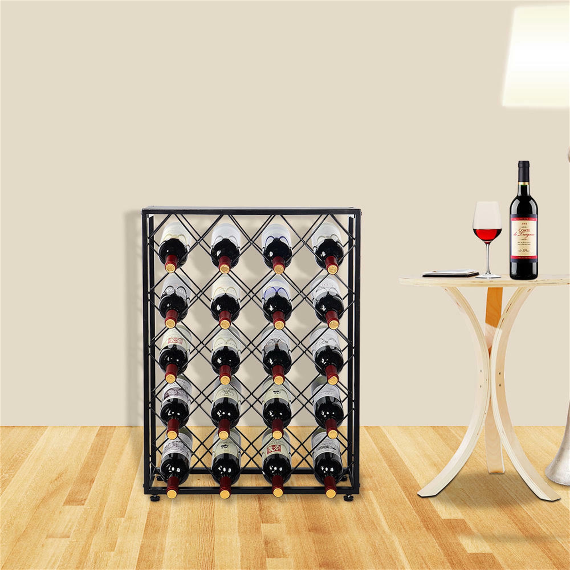 35 Bottle Wine Rack with Iron Table Top Wine Bottle Holder Storage Organizer Display Shelf Walmart