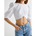 thumbnail image 5 of Puff Sleeve Crop Blouse, 5 of 6