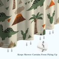 thumbnail image 6 of Beige Dinosaurs Volcanoes Pattern Shower Curtain 72"x72" ,Bathroom Decorative Shower Curtains Set with 12 Hooks,Modern Waterproof Washable Shower Curtain, 6 of 6