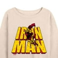thumbnail image 3 of Marvel Iron Man - Stacked Name Oversized - Women's French Terry Pullover Sweatshirt, 3 of 5