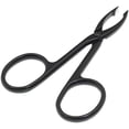 thumbnail image 4 of 2 Pieces Tweezers Scissor Handle Straight Tip Scissor Shaped Eyebrows Tweezers for Hair Plucker Remover Facial Hair Eyebrows Care (Silver and Black), 4 of 9