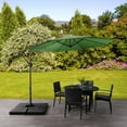 thumbnail image 4 of CorLiving 9.5ft Tilting Cantilever Outdoor Patio Umbrella with Steel Frame, 8 Support Arms, and Base Weights Included, 4 of 7