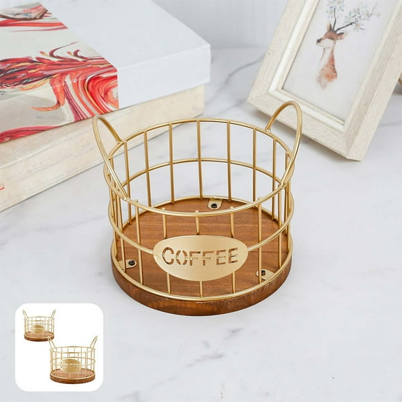 Coffee Capsule Storage Basket Iron Desktop Table Storage Basket Kitchen Coffee Storage Basket