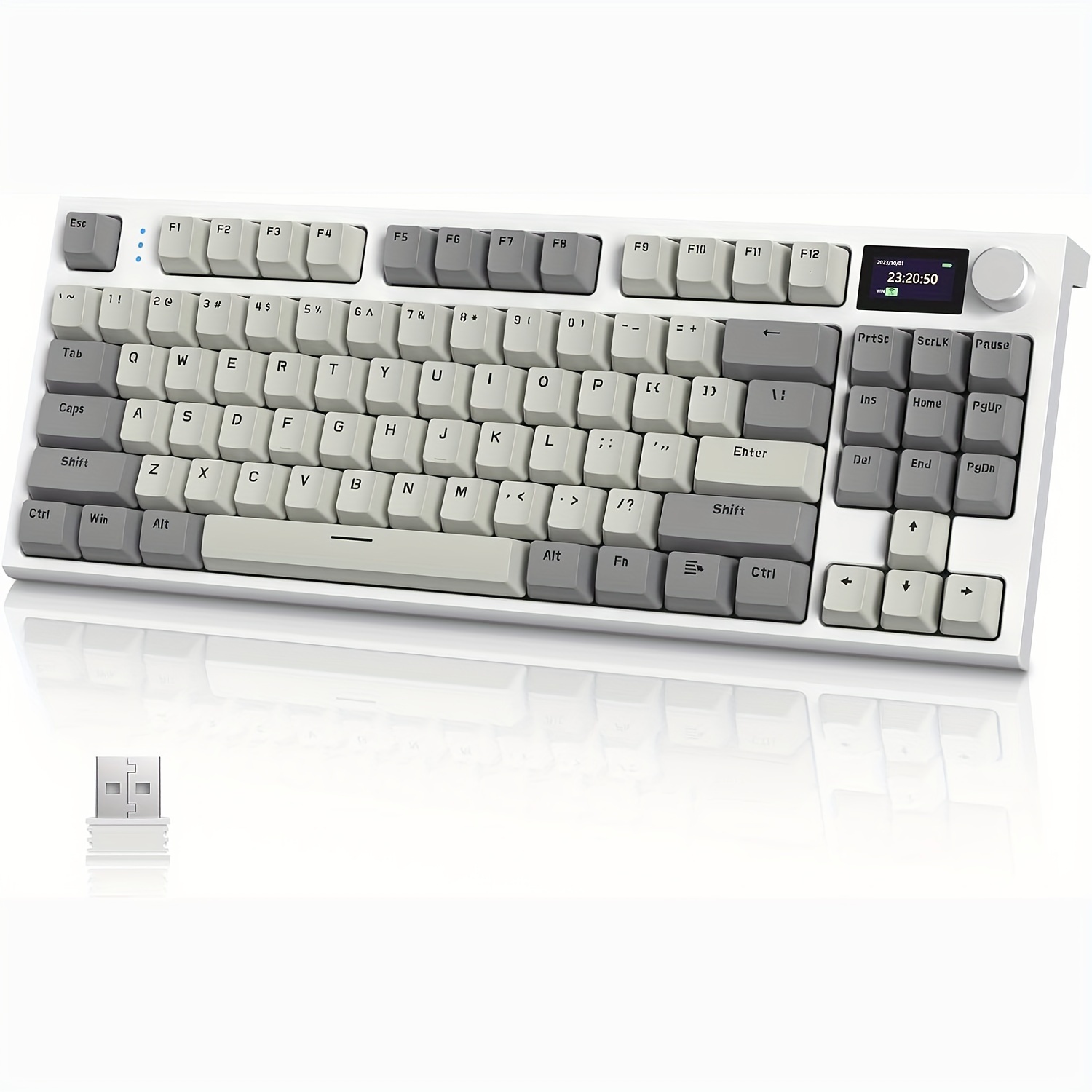 ATTACK SHARK K86 Wireless Mechanical Keyboard 75% with TFT Color Display & Knob Apex Pro TKL, 2.4G/Bluetooth/USB-C Wired RGB Backlit, Hot Swappable