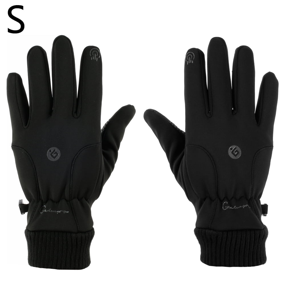 Men Women Winter Gloves Touch Screen Windproof Waterproof Leather Thick Snow