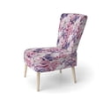 thumbnail image 3 of Designart "Purple Springtime Bloom III" Chaise d'Appoint Florale Rose - Fauteuil de Cottage pour Salon, 3 of 7