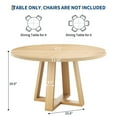 thumbnail image 2 of COZONY 47" Round Dining Table for 4-6, Farmhouse Wood Dinner Table with Sturdy Cross Base, Rustic Kitchen & Living Room Furniture, wood (Table Only), 2 of 11