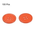 thumbnail image 3 of Unique Bargains Boutons de Couture Ronds en Résine Orange à 4 Trous, Lot de 100, 3 of 5