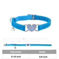 thumbnail image 2 of Miaocao Heart Bling Cat Collar with Safety Belt and Bell Adjustable 8-10 inches for Kitten Cats (Black+Pink), 2 of 6