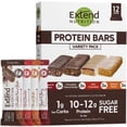 thumbnail image 1 of Extend Nutrition Sugar Free Protein Bars, High Protein Bars for Hunger Control & Steady Energy, Perfect Sugar Free Snacks for Diabetes, Low Carb, Keto Friendly, 4 Great Flavors Variety Pack, 12 Count, 1 of 5