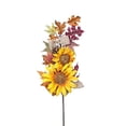 thumbnail image 1 of Vickerman 28" Yellow Sunflower Burlap and Pine Cone Decorative Spray., 1 of 1