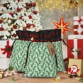 thumbnail image 6 of Kdxio Dinosaurs on Roller Skater Christmas Drawstring Bags Xmas Buffalo Plaid Candy Bags Linen Treat Bags Christmas Gift Bags for Presents-Black, 6 of 8