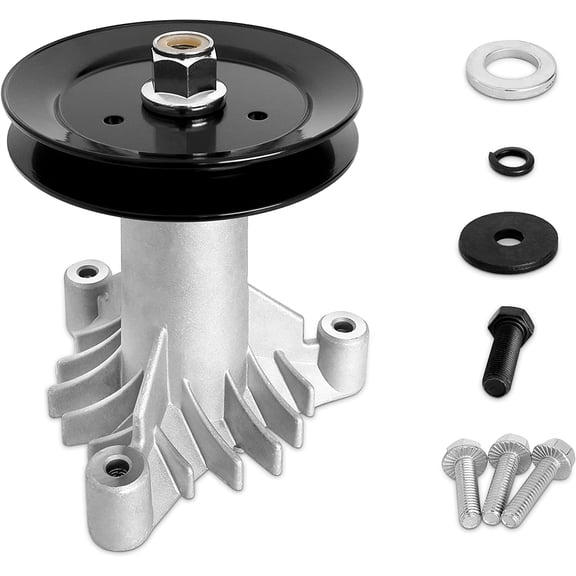 XIMEI 130794 Spindle & 153535 Pulley for Craftsman LT1000/LT2000/DYT4000 42" Deck Tractor, Husqvarna/Poulan Pro Riding Mower