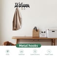 thumbnail image 6 of Key Holder for Wall, Key Holder Wall Mount for Hallway, Key Organizer Rack with 7 Hooks, Key Hanger with Mounting Hardware (Welcome, 12 INCH), 6 of 7