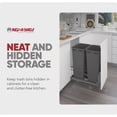 thumbnail image 6 of Rev-A-Shelf Double 50 Qt Pullout Soft-Close Steel Kitchen Garbage Cans, 6 of 10