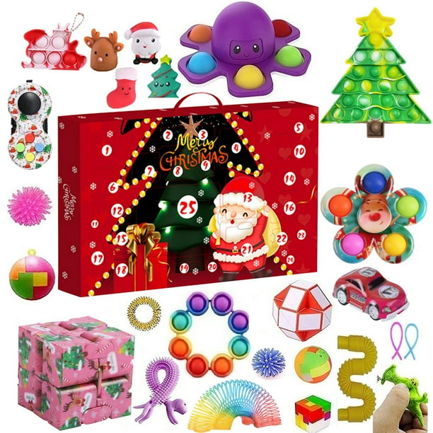 GuliriFei Fidget Advent Calendars 2021 Toy for Kid,Pop-On-It Advent Calendars,Christmas Advent