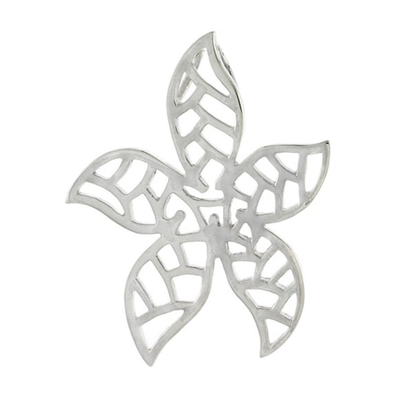 Sterling Silver Five-finger Leaf Pendant, 1 3/8 inch long