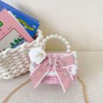 thumbnail image 4 of Bolsos Para Niños Bolsa Arco flor niños perla mango cadenas niñas bandolera para regalo (rosa) Tmvgtek Para Estrenar, 4 of 9