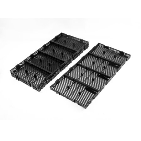 Unique Bargains Aquarium Fish Tank Plastic 3 Layers 12 Pcs Undergravel Filter Board 14 x 7cm