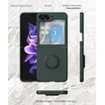 thumbnail image 3 of for Samsung Galaxy Z Flip5 5G 2023 Case,Slim Liquid Silicone Couple Ring Kickstand Soft Anti-Scratch Microfiber Lining Protection Bumper Case for Galaxy Z Flip5 (Army Green), 3 of 16