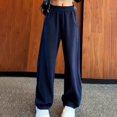 thumbnail image 3 of TIREOW Girls Sweatpants Elastic High Waist Straight Wide Leg Sweat Pants Soft Daily Wear Casual Baggy Streetwear Pants, 3 of 3