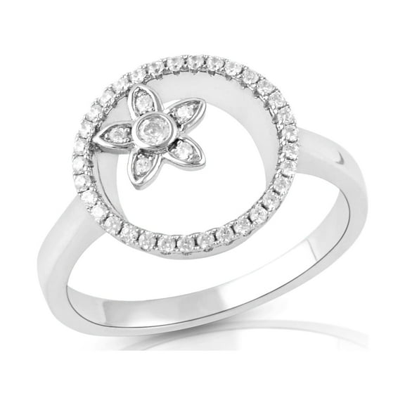 Sterling Silver Cz Sunshine Flower Ring for Women and Teens - Size 5
