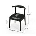 thumbnail image 3 of Noble House Cotterell Fabric and Wood Dining Chairs, Set of 2, Blacked Textured Tweed and Black, 3 of 9