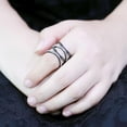 thumbnail image 6 of IP Light Black (IP Gun) Stainless Steel Ring with Top Grade Crystal in Clear for Women Clear Stone Color Style TK3689 Size 8, 6 of 6