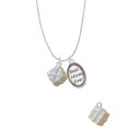 thumbnail image 2 of Delight Jewelry Goldtone 3-D Present with Crystal Best Mom Ever Charm Necklace, 2 of 4