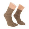 thumbnail image 5 of Unique Bargains 1 Pair Five Toe Socks Soft Thickening Socks for Women Brown, 5 of 6
