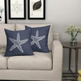 thumbnail image 6 of Navy Starfish Pillow Covers 20x20 Inch Coastal Beach Nautical Decorative Throw Pillow Case Summer Beachy Cushion Cover Set of 2 Home Decor for Bedroom Sofa Living Room Couch Chair Outdoor, 6 of 6