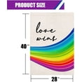 thumbnail image 6 of Love Wins Rainbow Pride House Flag 28x40 Inch Vertical Double Sided LGBT Pride Farmhouse Big Banner Flags Pride Gay Pride Lesbian Transgender Pansexual Flag for Yard Outdoor Decoration, 6 of 6