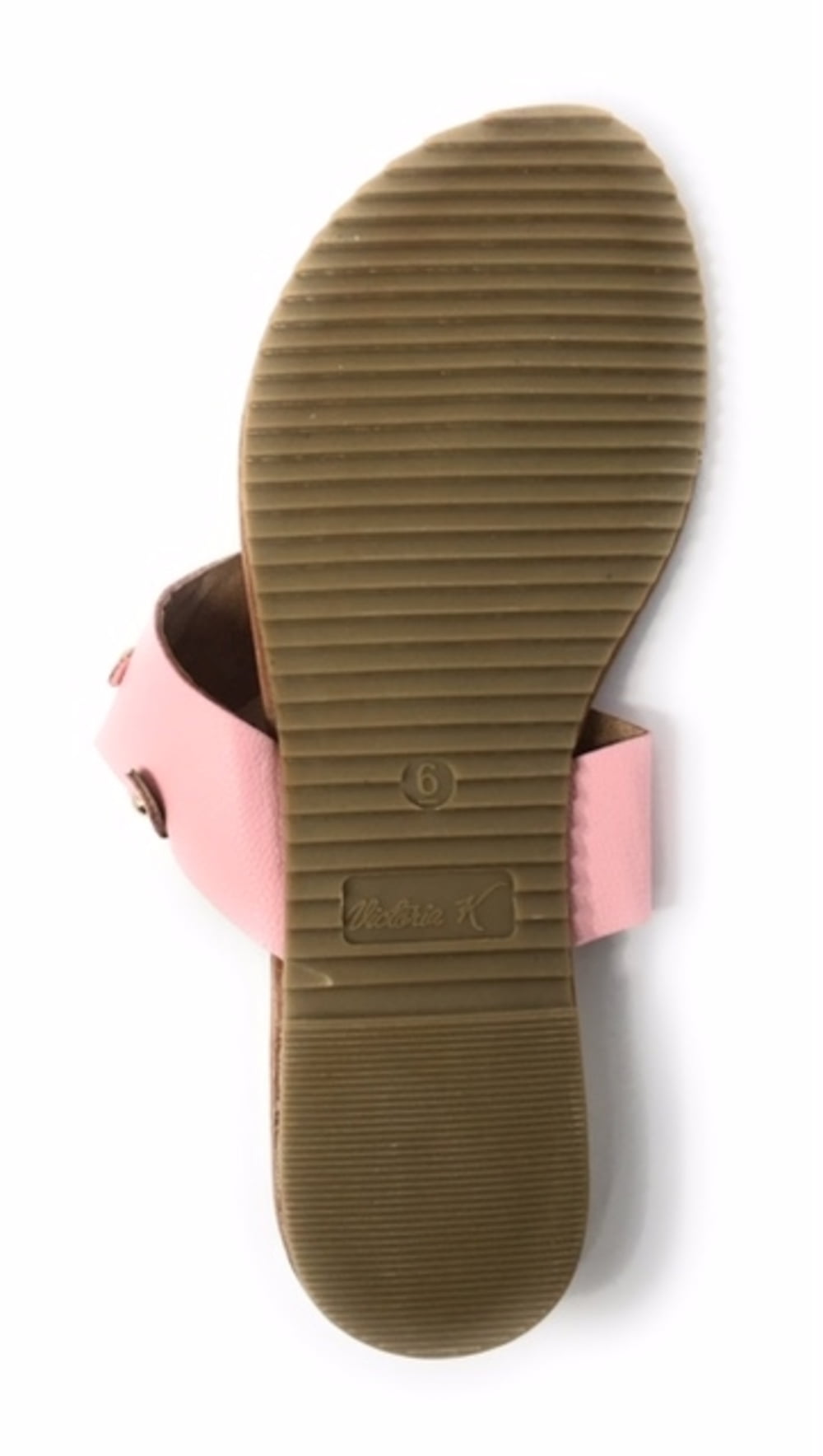 Victoria K Women's Gold Applique With Studs Sandals