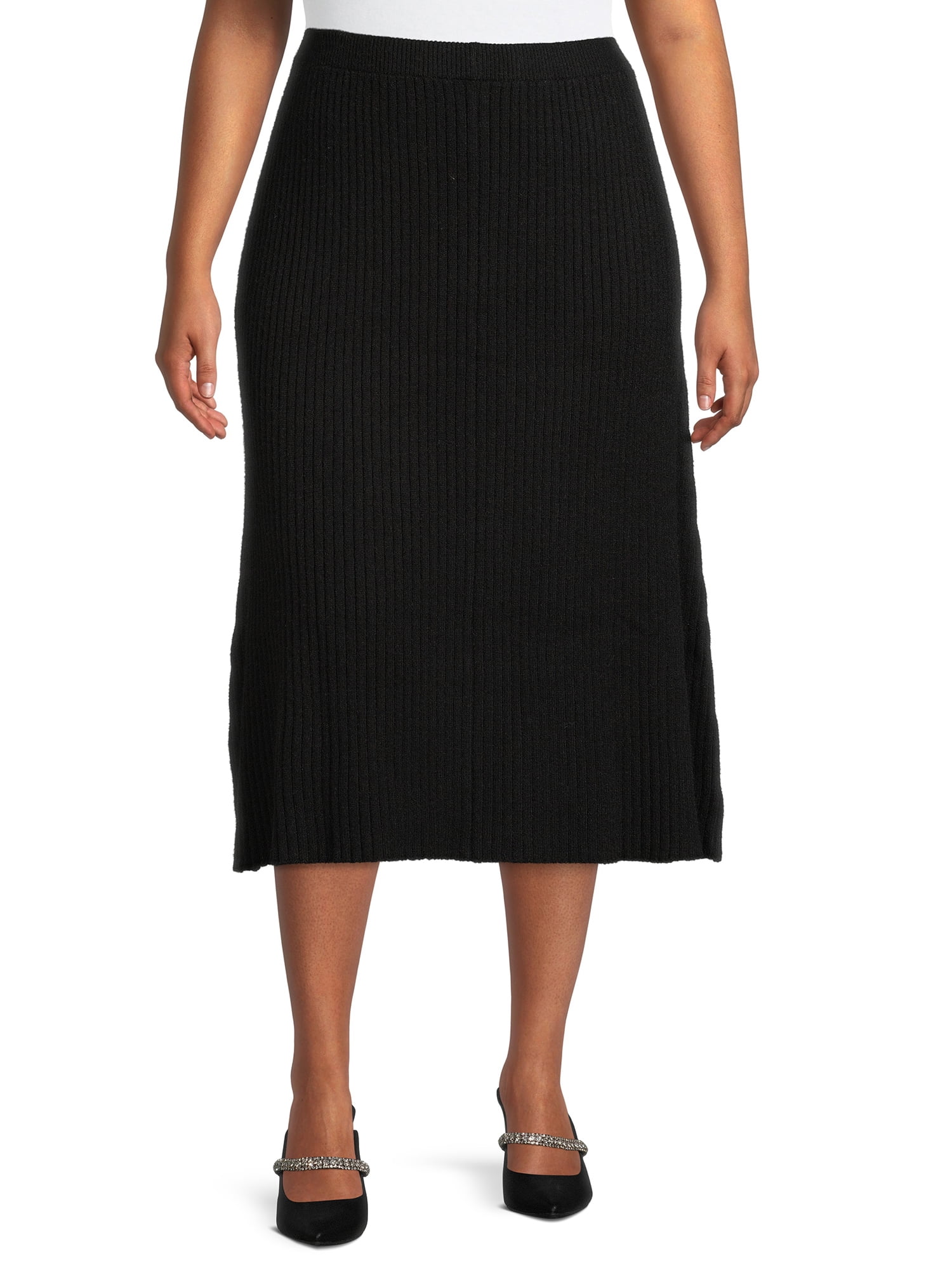 Terra & Sky Women's Plus Size Sweater Skirt