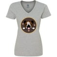 thumbnail image 3 of Inktastic English Bulldog Gift for Dog Lover Women's V-Neck T-Shirt, 3 of 5