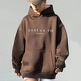thumbnail image 5 of Sudadera con capucha y estampado de letras para mujer, primavera y otoño de 2024, sudaderas con capucha de manga larga para mujer, blusas de moda, jerséis holgados informales para mujer, 5 of 5