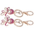 thumbnail image 4 of Key Chain, Rhinestones Key Ring, 2PCS Octopus Shaped For Family Member Holiday Rose Red+Rose Red, 4 of 8
