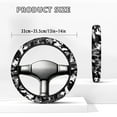 thumbnail image 5 of ZUXONGSY Camo Golf Cart Steering Wheel Cover Black White Car Interior Accessories Sweatproof Club Car Steering Wheel Cover Universal Car Wheel Cover Club Car Golf Cart Interior Decor, 5 of 7