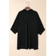 thumbnail image 2 of ABPHQTO Camisa oversize de mujer negra con manga farol 3/4, 2 of 5