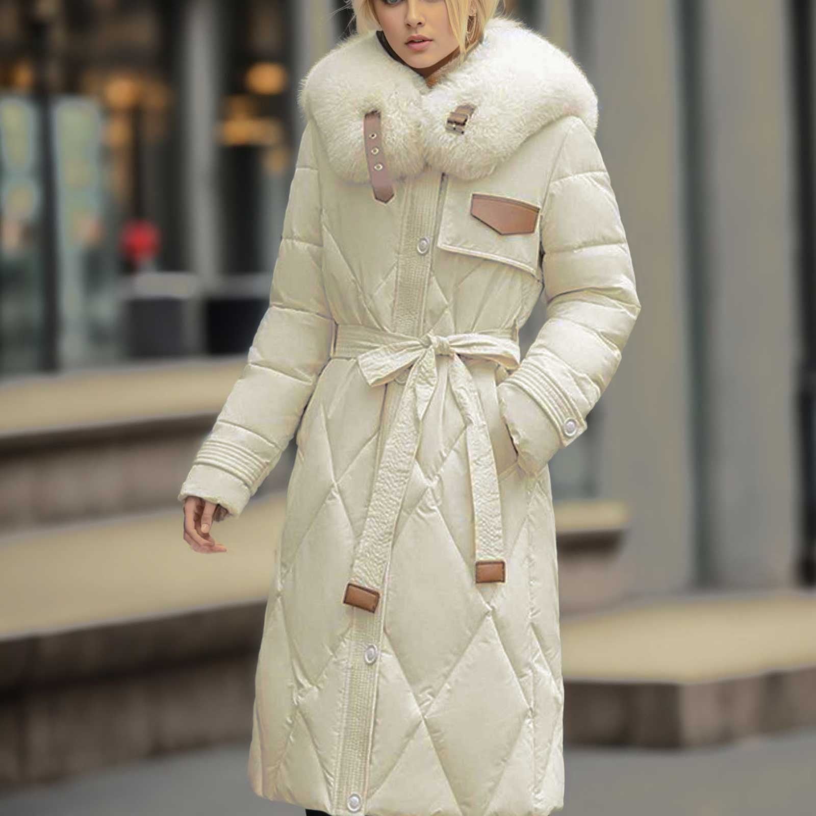 Ankle length padded coat womens hot sale