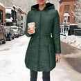 thumbnail image 5 of YOIAVAIOY Winter Coats for Women Waterproof Fleece Lined Long Jacket Warm Puffer Jackets Thicken Parka Outwear With Fur Hood Green XXL, 5 of 10