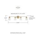 thumbnail image 4 of Capital Lighting 148641-537 Portman 4 Light 36" Wide Vanity Light - Brass, 4 of 7