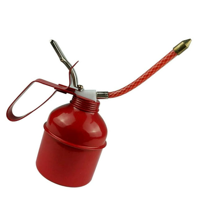 Huileur Manuel de Lubrification de Style Levier Rouge de Fer Peut Pomper 400ml d'Huile Flexible