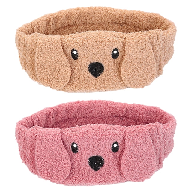 2 diademas para lavarse la cara, diadema de maquillaje, diadema de felpa para niña, máscara para los ojos