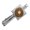 Silver, variant on Cute Donut with Sprinkles Chocolate Icing Square Tie Bar Clip Clasp Tack- Silver or Gold